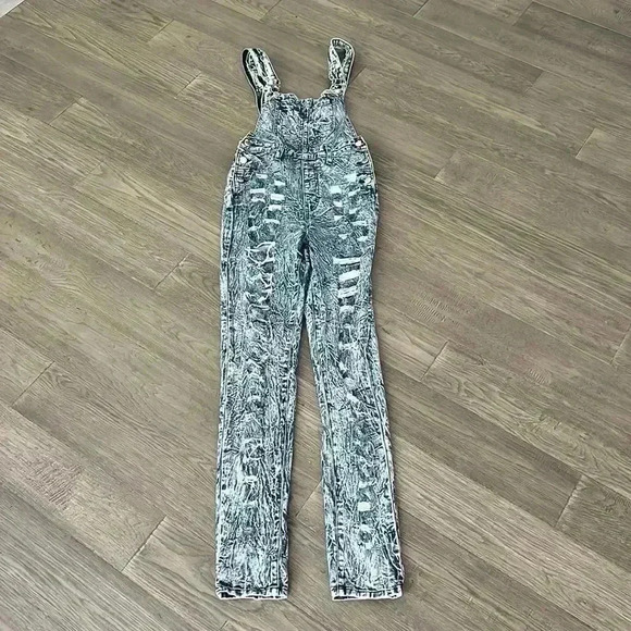 APHRODITE | Destroy wash ripped style overalls - Picture 2 of 11